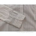 Female yarn dyed stripe spandex long sleeve shirts